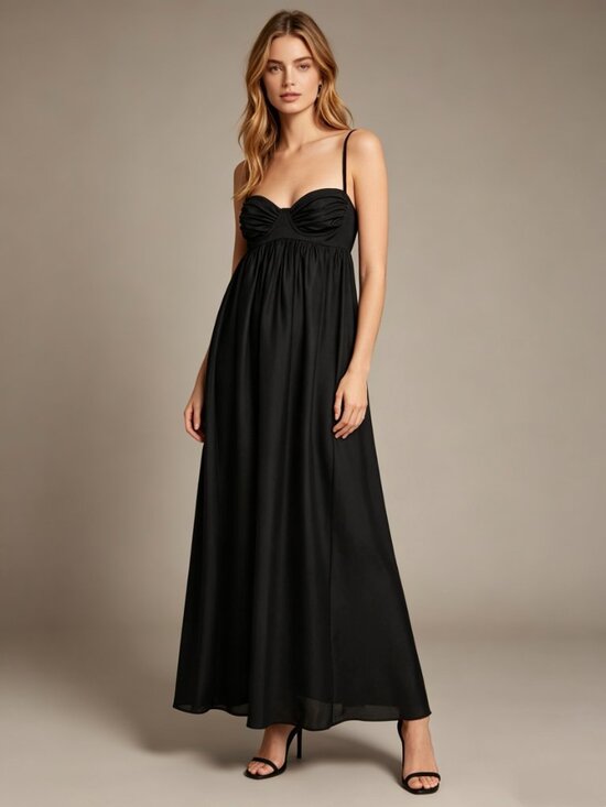 Farm Rio Dresses & Skirts - NWOT Farm Rio Linen Blend Black Sleeveless Maxi Dress Size L